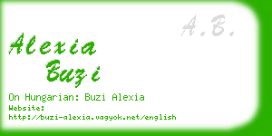 alexia buzi business card